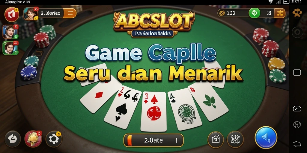 Tampilan gameplay menarik dari ABCSLOT dalam permainan Gaple.