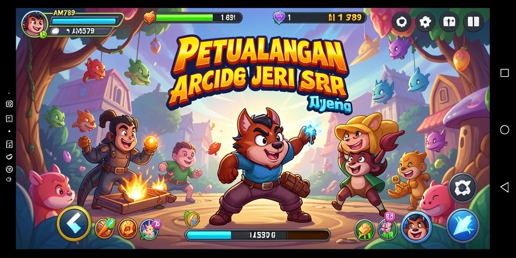Tampilan gameplay seru dan dinamis dari AMS789 di layar ponsel.