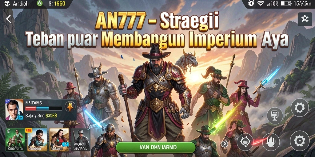 Screenshot gameplay AN777 yang menampilkan pertempuran dan strategi.