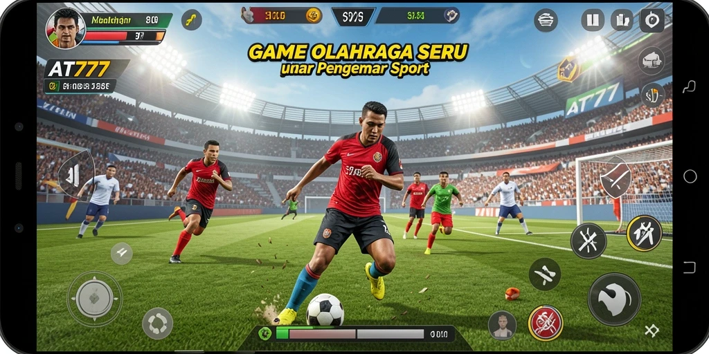 Screenshot utama AT777 menampilkan gameplay olahraga yang seru dan interaktif.