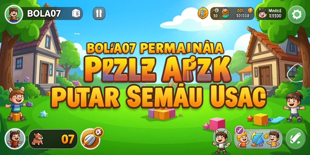 Tampilan gameplay BOLA07 yang penuh warna dan menantang.