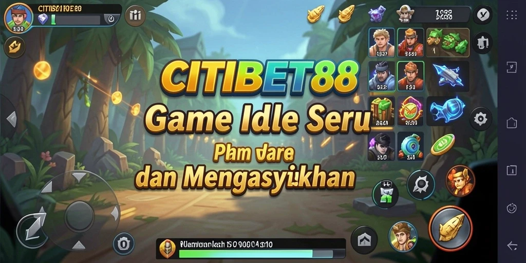 Tampilan gameplay CITIBET88 yang menawan dan menampilkan aktivitas Idle.