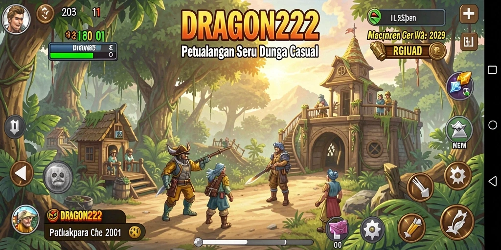 Tampilan gameplay seru dari DRAGON222 yang penuh warna.