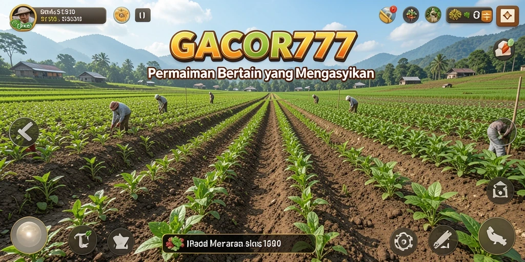 Tampilan gameplay GACOR777 yang menarik saat berkebun.