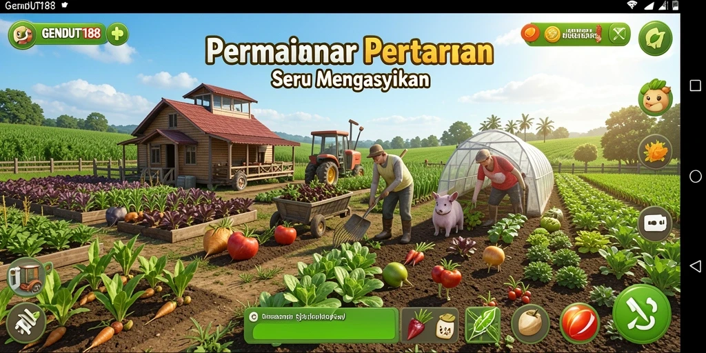 Tampilan screenshot GENDUT188 yang menampilkan gameplay pertanian.