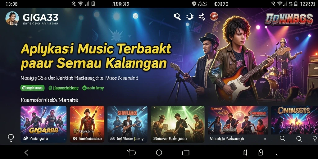 Screenshot GIGA33 menampilkan gameplay interaktif yang menarik dan menggunakan musik.