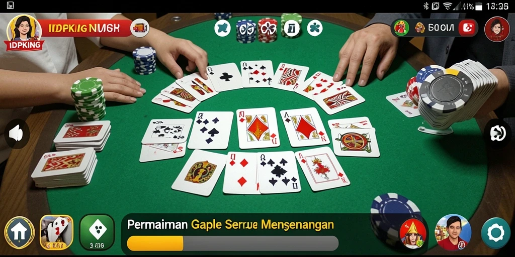 Screenshot utama IDPKING menampilkan gameplay seru Gaple.