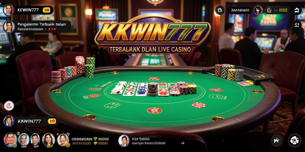 Tampilan aksi langsung permainan kasino dari KKWIN777.