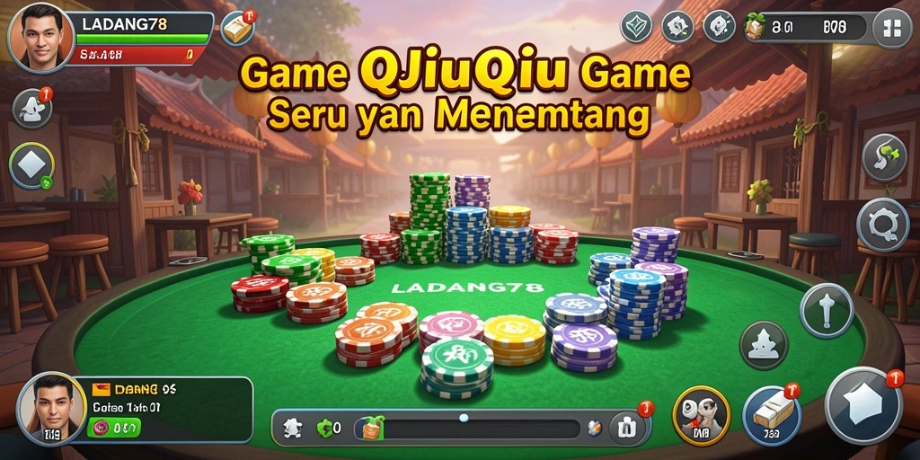 Tampilan menarik dari gameplay QiuQiu di LADANG78.