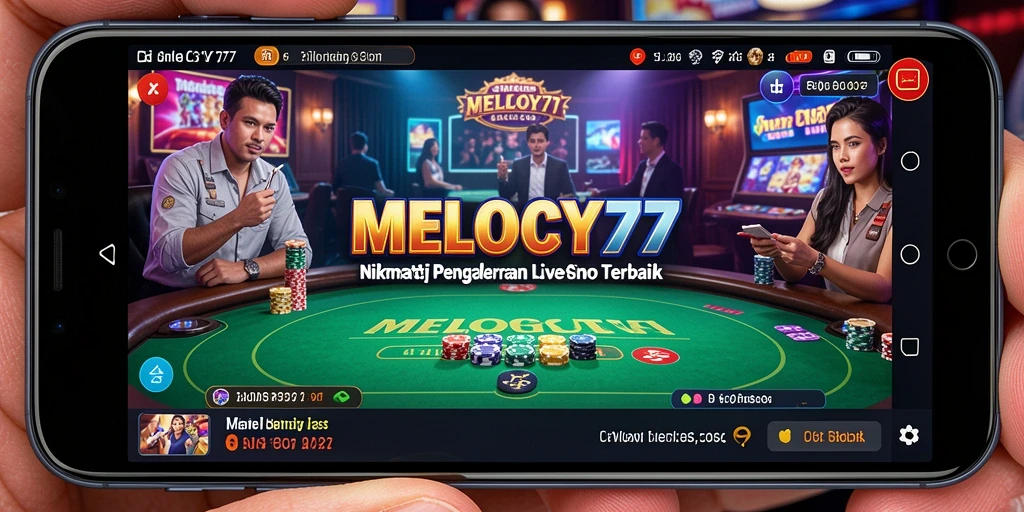 Tampilan gameplay Live Casino yang menakjubkan di MELODY77.