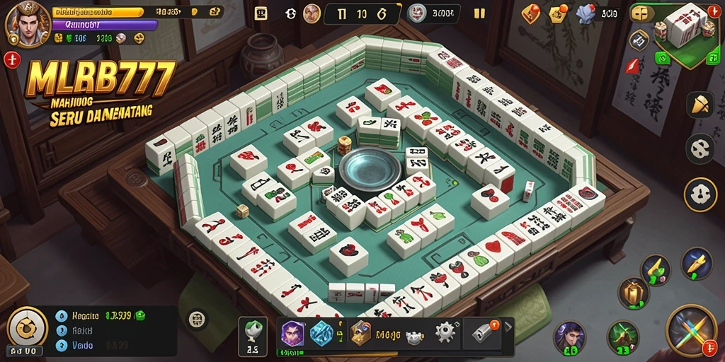 Tampilan gameplay seru di MLBB777 dengan tema Mahjong klasik.