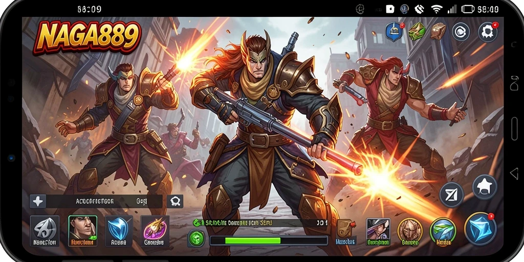Tampilan gameplay NAGA889 dengan aksi seru dan mendebarkan.
