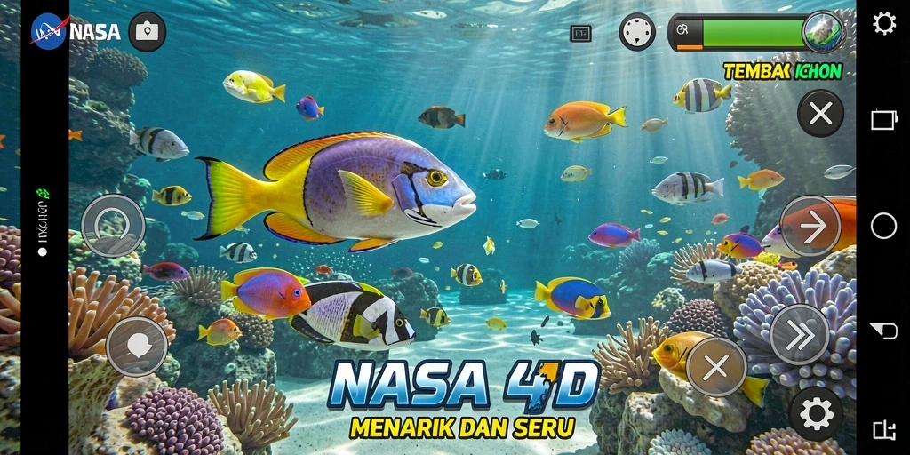 Tangkapan layar menunjukkan gameplay seru Tembak Ikan di NASA4D.