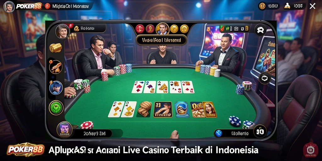 Gameplay seru dengan dealer langsung di POKER88.