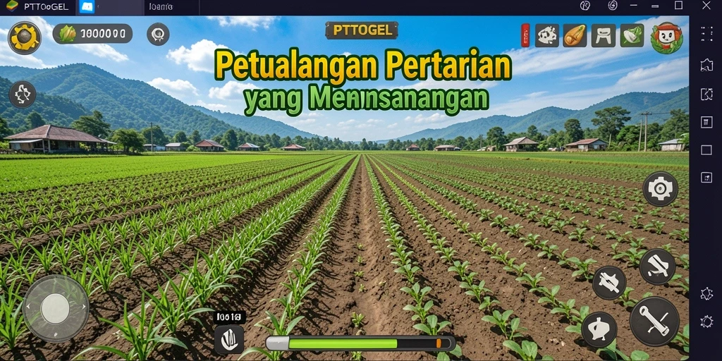 Tampilan gameplay PTTOGEL yang menarik di kebun virtual.