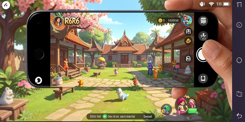 Tampilan gameplay R6R6 yang ceria dan menarik.