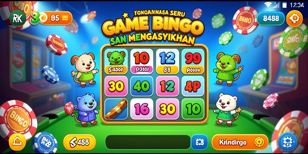 Tampilan gameplay seru dalam permainan Bingo RK88.