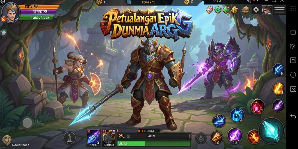 Tampilan aksi seru dalam gameplay RPVIP3 yang memukau.