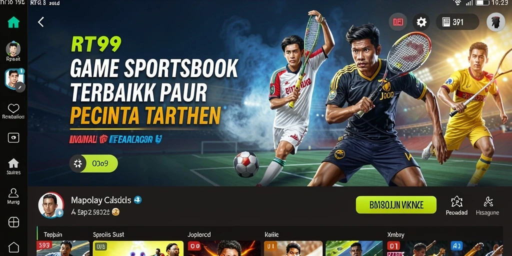 Screenshot utama RT99 menampilkan antarmuka taruhan yang menarik.