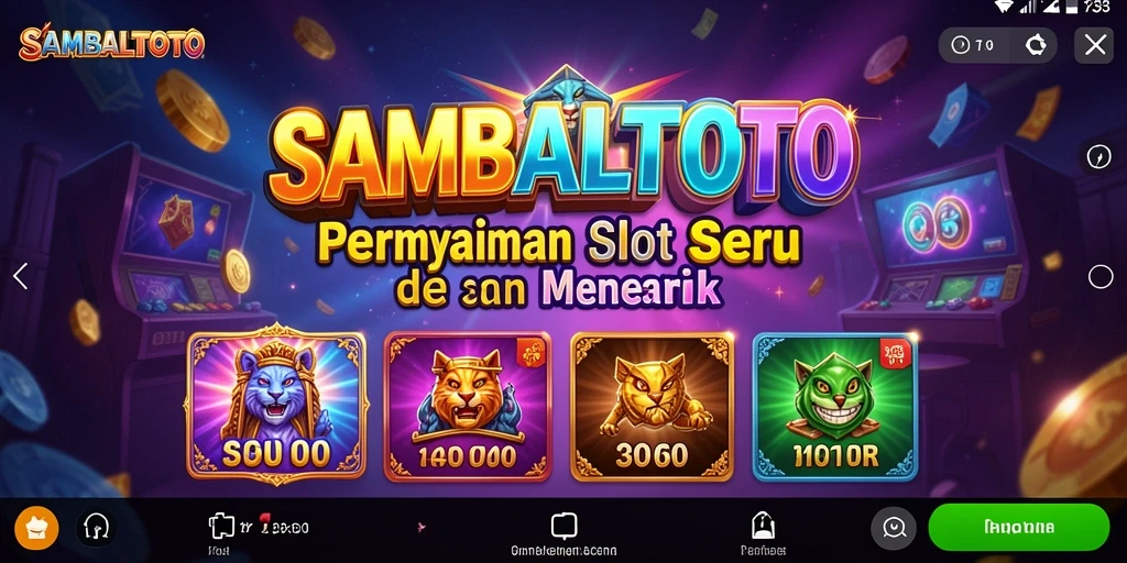 Screenshot gameplay SAMBALTOTO menampilkan suasana slot yang memukau.
