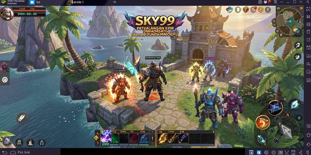 Gameplay SKY99 menampilkan aksi seru dan petualangan menakjubkan dalam dunia MMORPG.