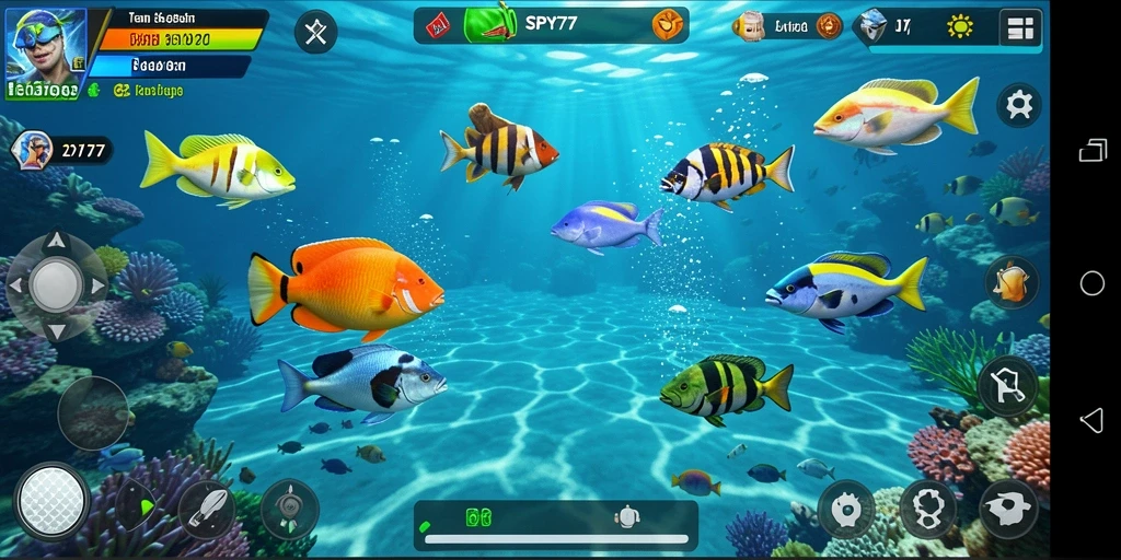 Tampilan gameplay SPY77 yang menarik dan penuh aksi Tembak Ikan.