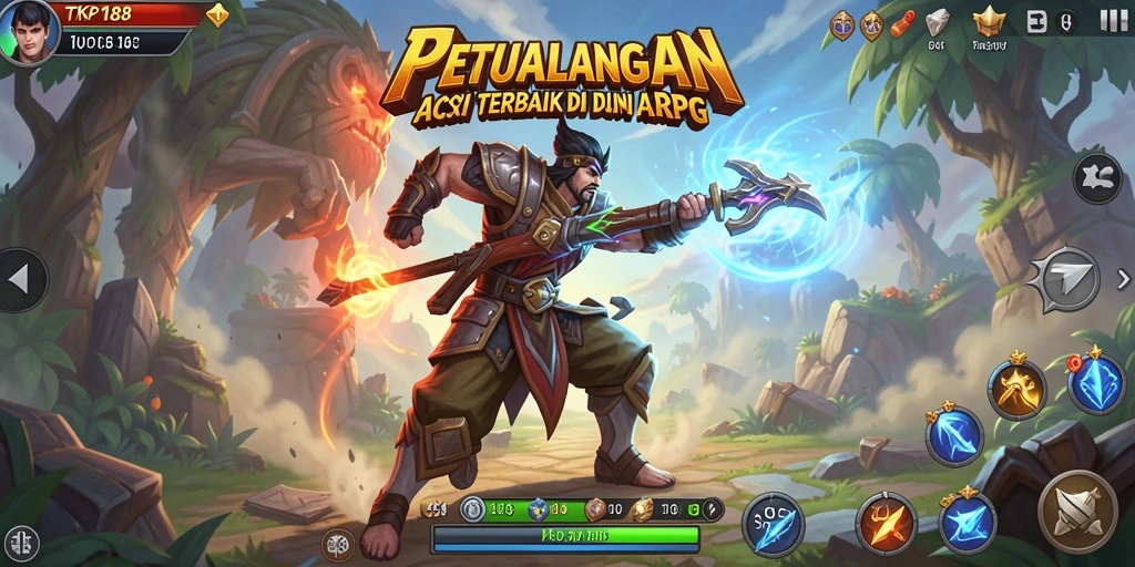 Screenshot menunjukkan gameplay aksi mendebarkan di dunia ARPG.