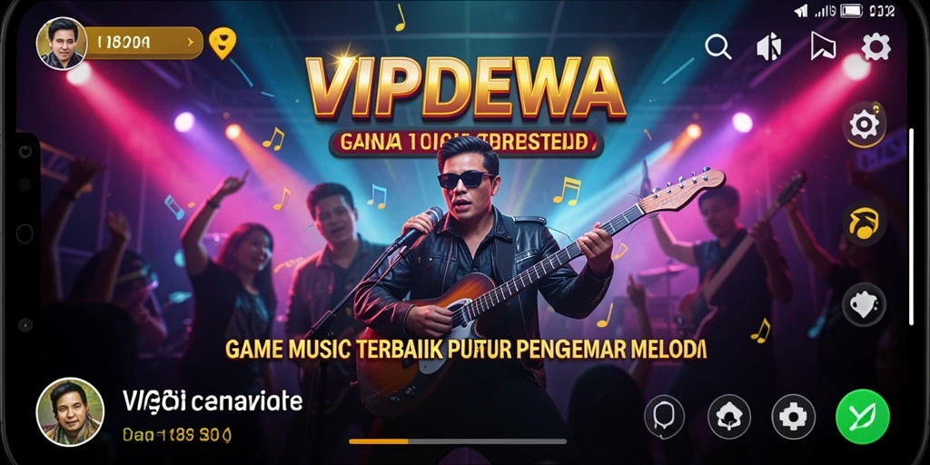 Tampilan gameplay menarik dari VIPDEWA dengan berbagai pilihan lagu.